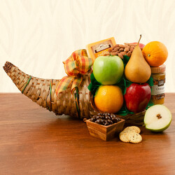 Cornucopia Fruit Basket from Brennan's Florist and Fine Gifts in Jersey City