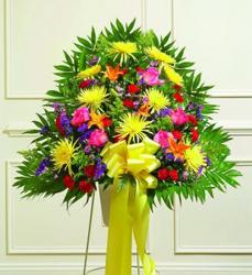 Full of life standing sympathy basket from Brennan's Florist and Fine Gifts in Jersey City