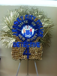 Jersey City Police Detective Sheild Custom Design from Brennan's Florist and Fine Gifts in Jersey City