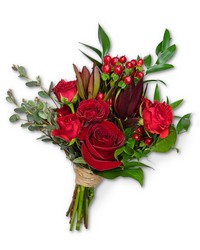 Crimson Hand-tied Bouquet from Brennan's Secaucus Meadowlands Florist 
